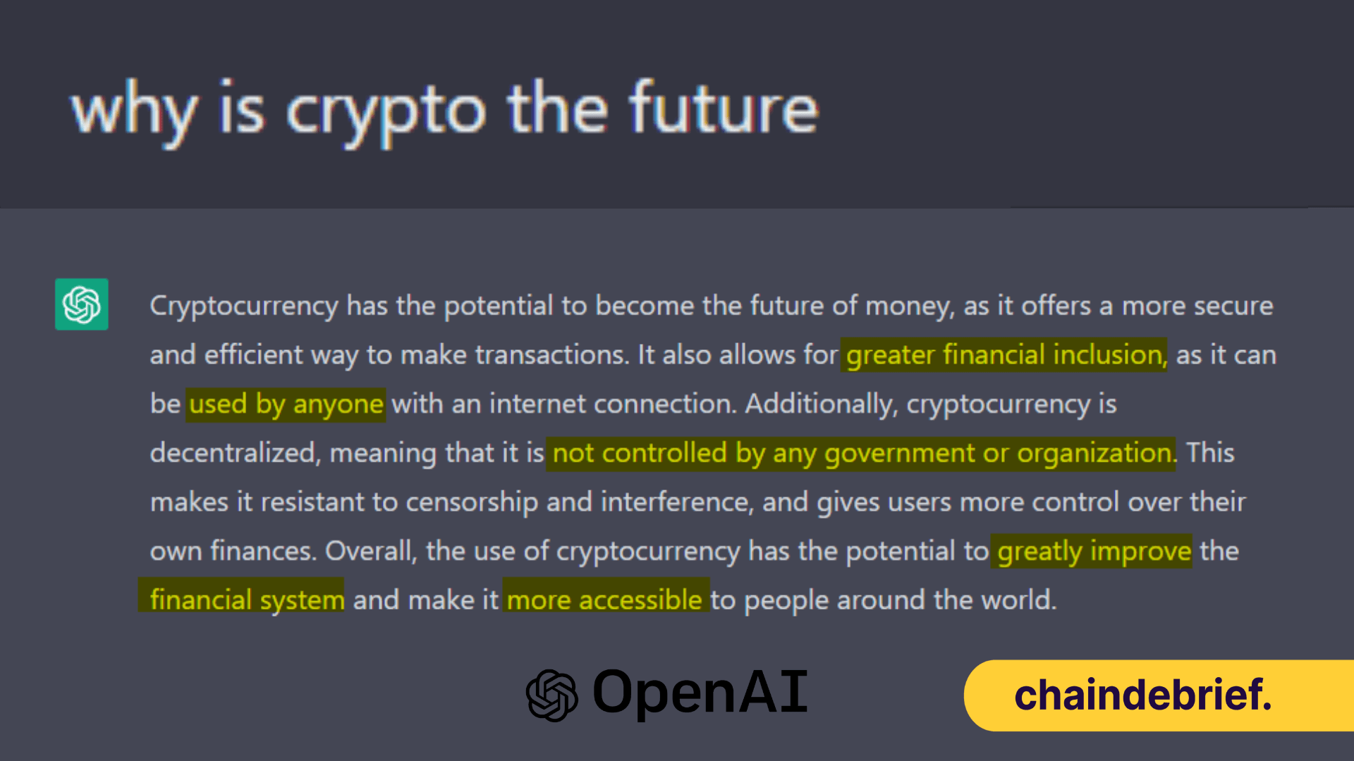 I Asked OpenAI 22 Questions About Blockchain, Here Are The Answers