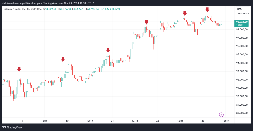 Chart Price of Bitcoin