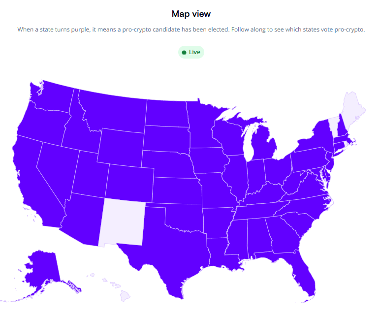 Data on Pro-Crypto Regions in the US