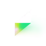 White folded paper plane with a subtle green and yellow gradient on a transparent background.