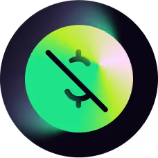 Glowing green circle with a dollar sign in the center on a dark background.